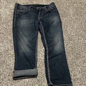 Silver Jeans Dark Wash Cropped Women's Jeans